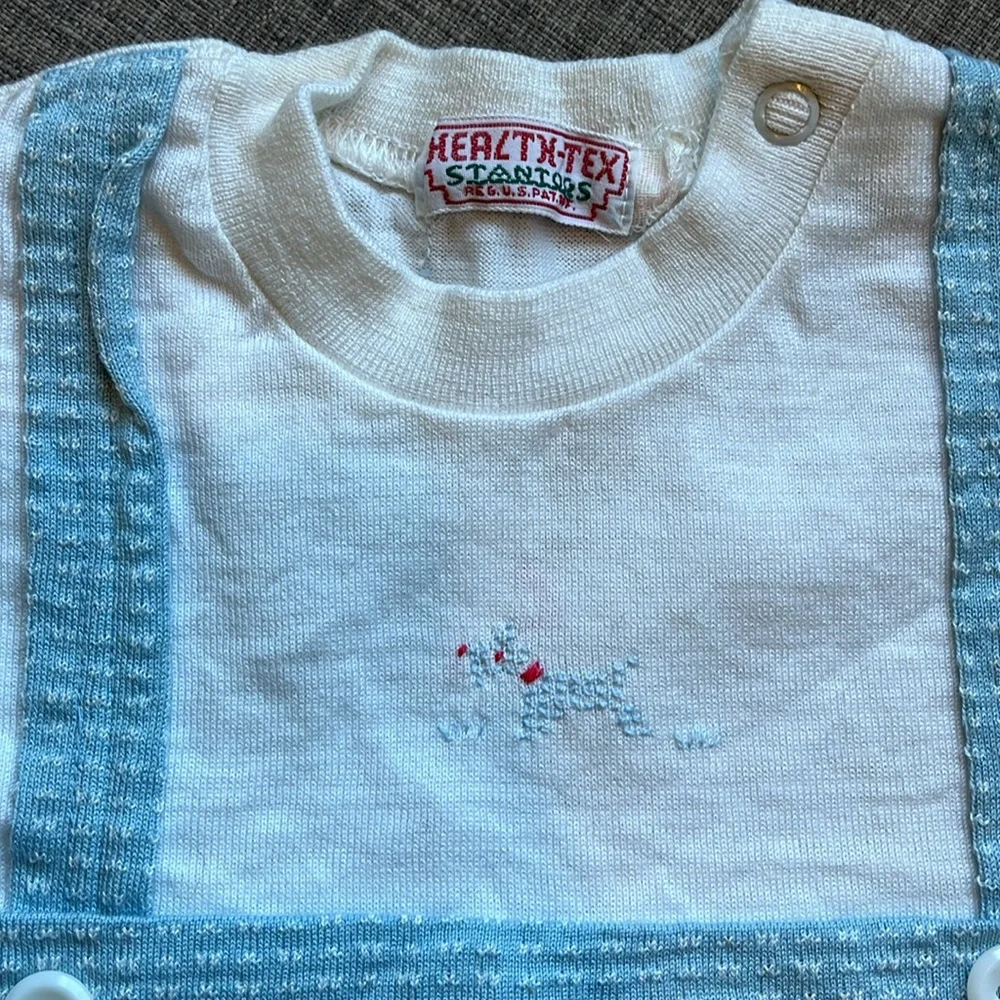 Health-Tex Vintage Baby Romper Blue